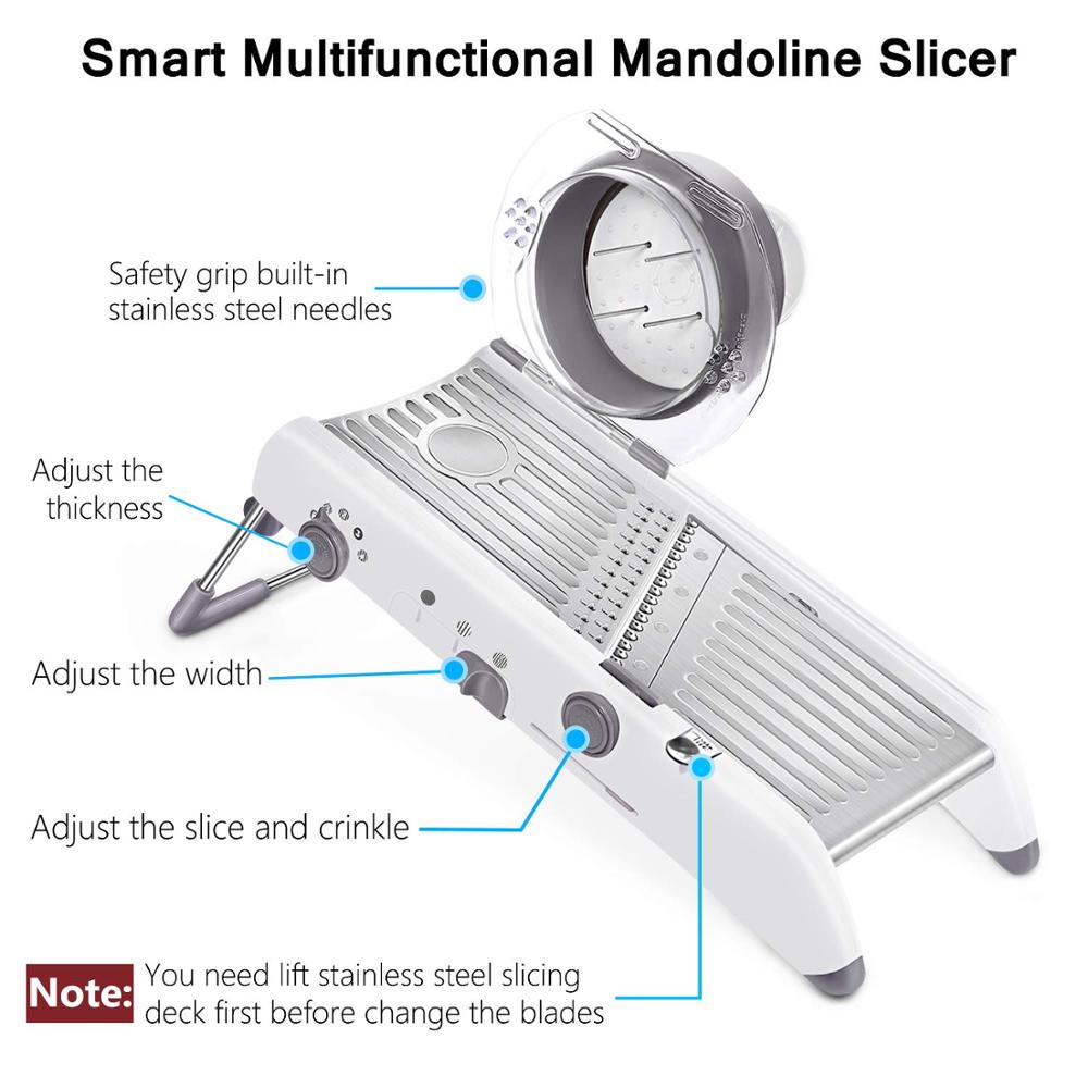 LMETJMA 18 типов регулируемая  – обзор и цена Mandoline Slicer